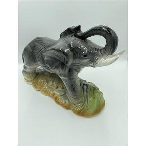 Hand  Painted Deluxe Jungle Safari Elephant Vintage Collection  13” 9”